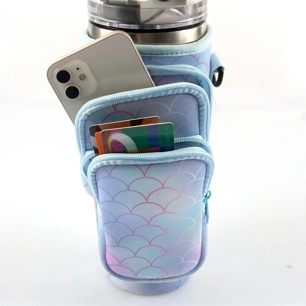 30oz Bottle Sleeve with Pocket & Strap