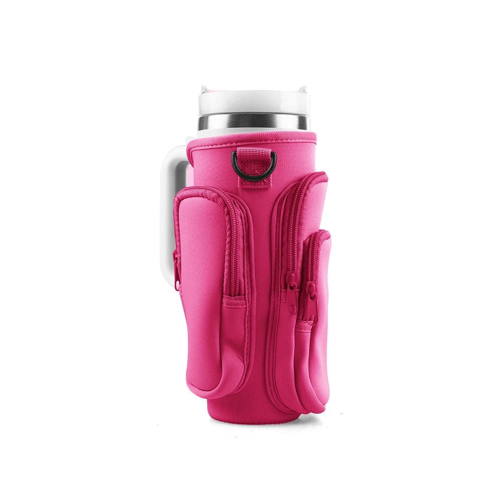 30oz Bottle Sleeve with Pocket & Strap